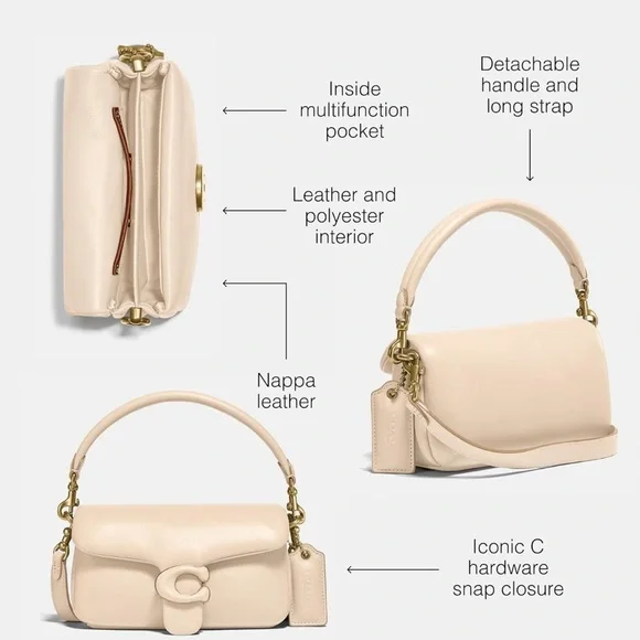 Coach Pillow Tabby 18 Ivory NWT - Picture 9 of 10